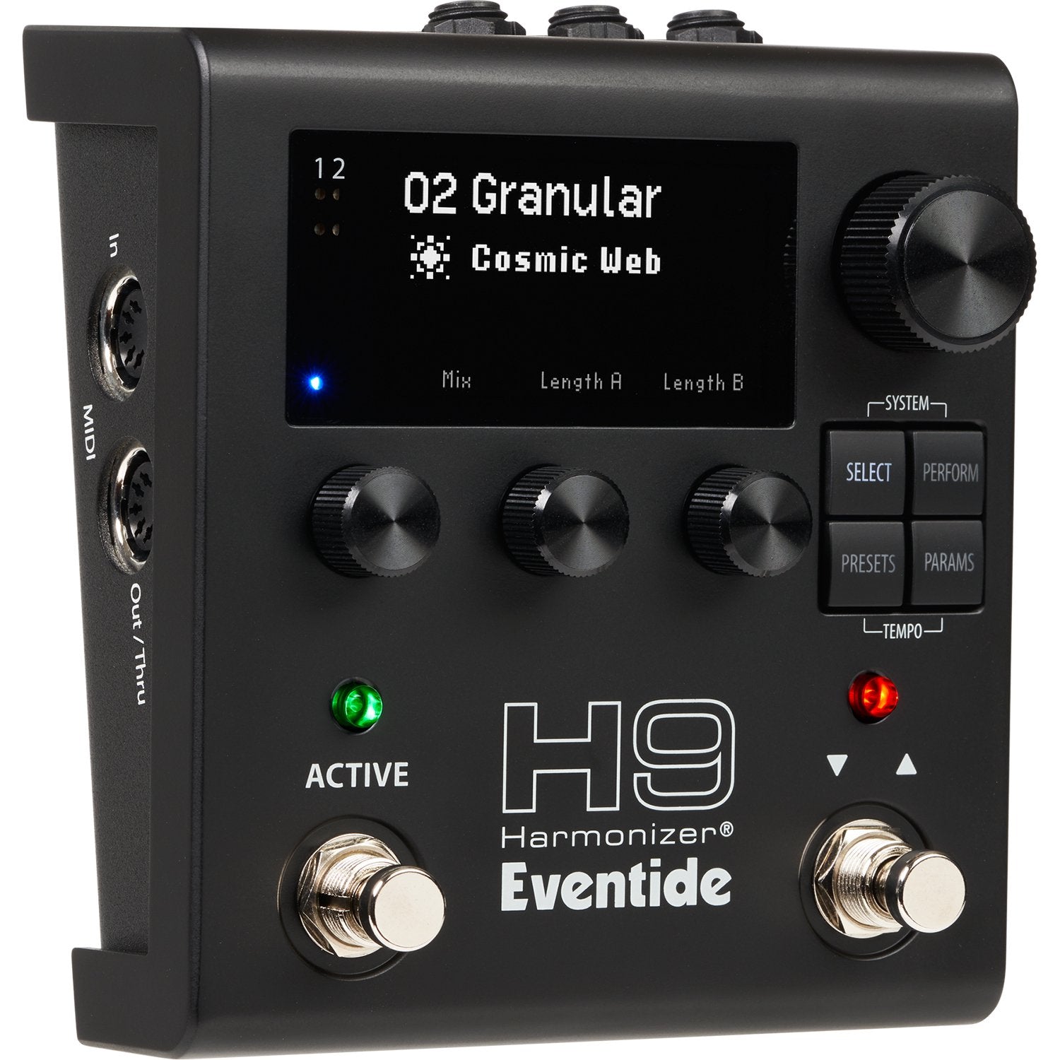 Eventide H9 Harmonizer Gen 2 multi-effects pedal, alternate angled left view