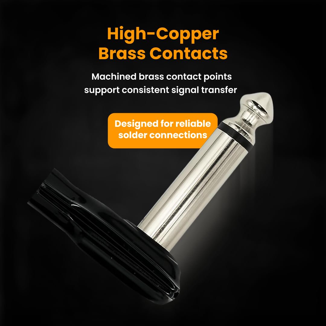 Evidence Audio ESP plug marketing graphic highlighting high-copper brass contact points (5mm, 10-pack)