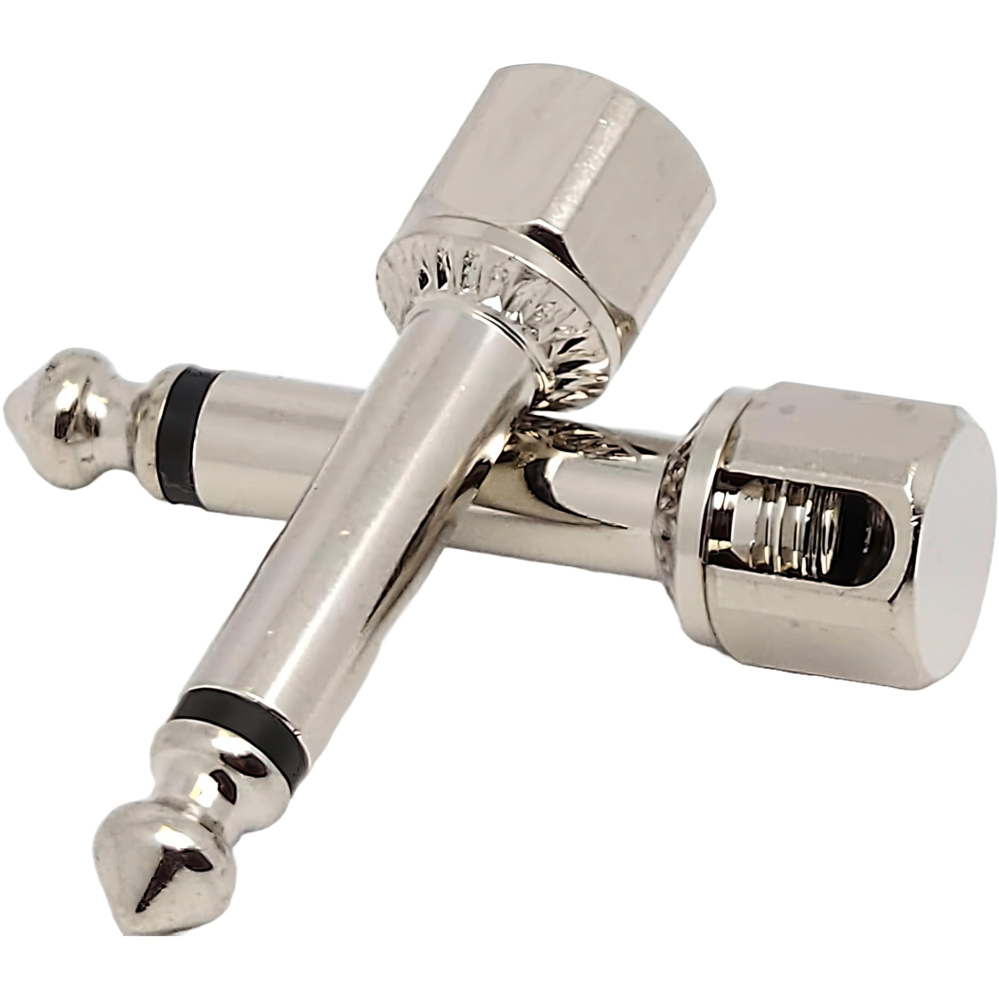Evidence Audio SIS solderless right-angle 1/4-inch plugs, pair, nickel finish (10-pack)