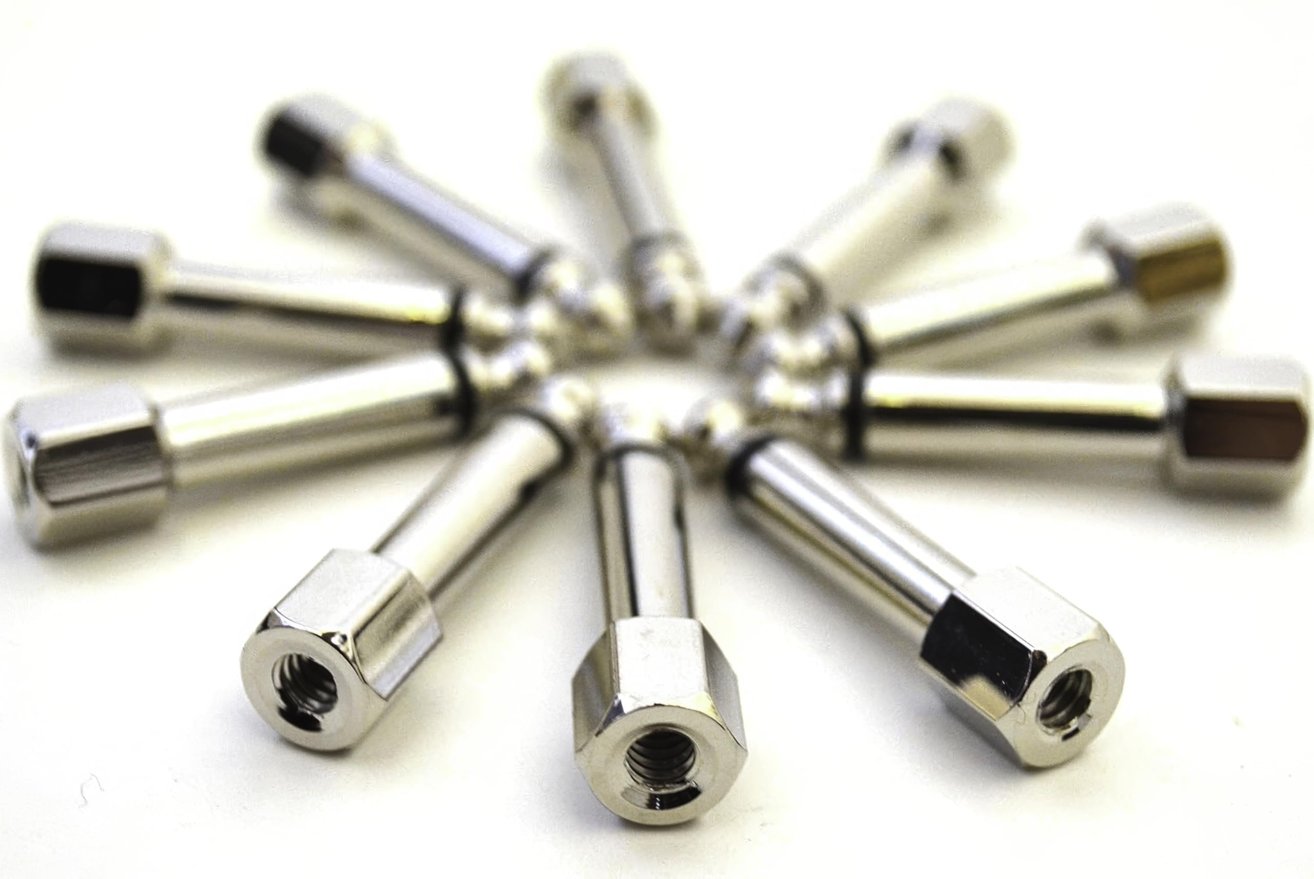 Evidence Audio SIS solderless straight 1/4-inch plugs arranged in array, nickel finish (10-pack)