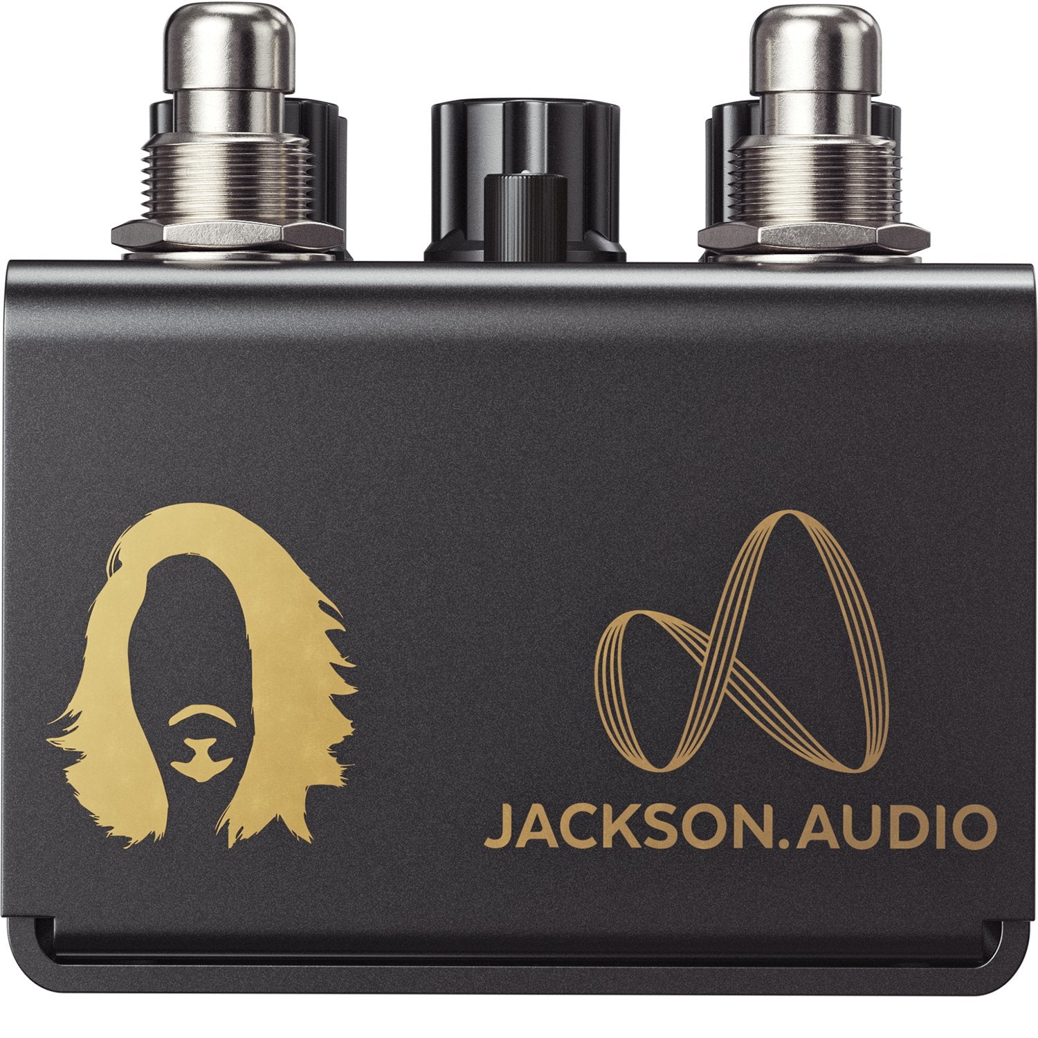 Jackson Audio Asabi Mateus Asato Signature Overdrive/Distortion, Back panel of the Asabi featuring the Mateus Asato silhouette artwork and Jackson Audio logos.