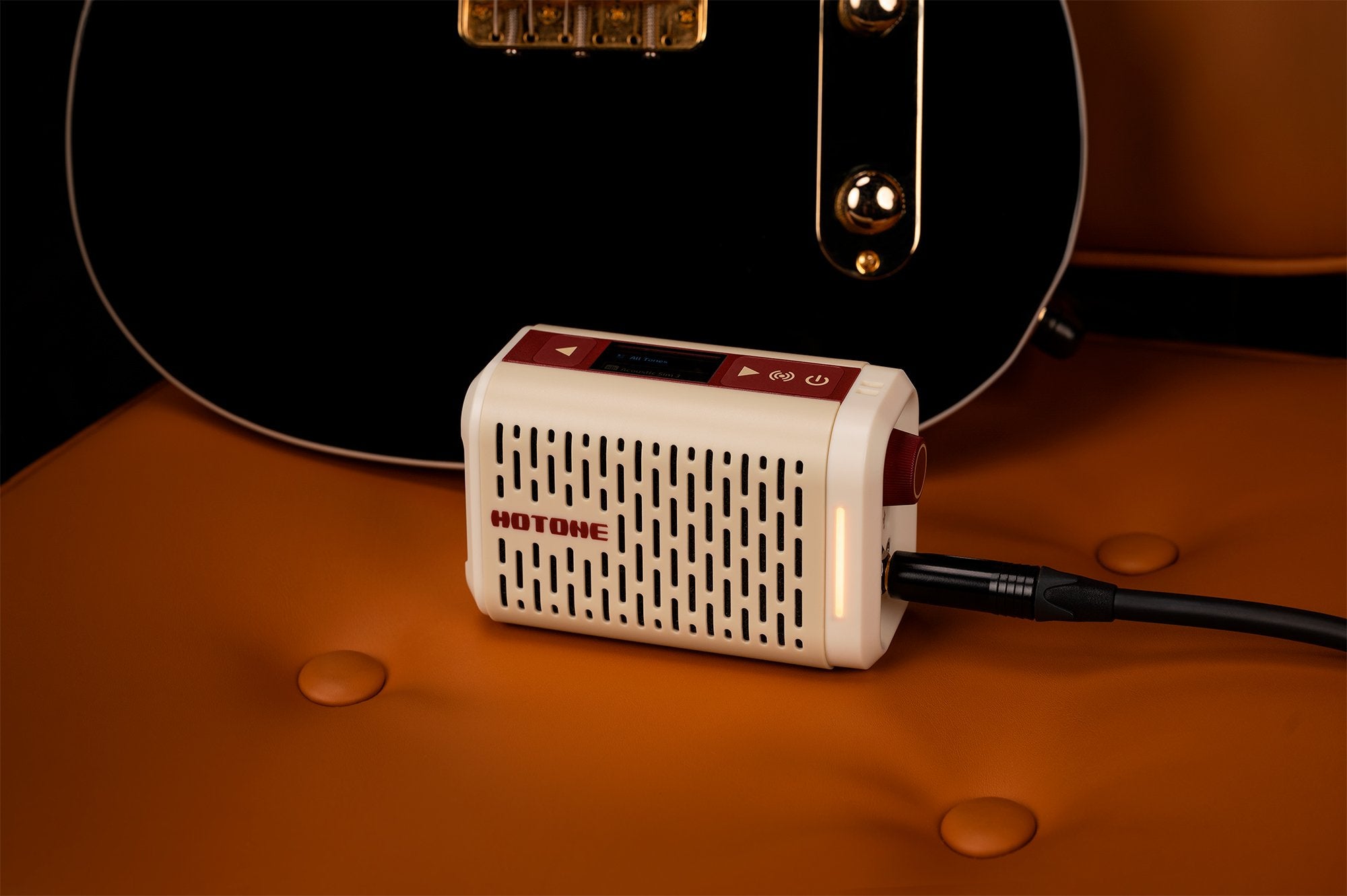 Hotone Pulze Mini AP-5WH Bluetooth Modeling Amplifier for Electric Guitar, Bass and Acoustic Instruments, White Edition