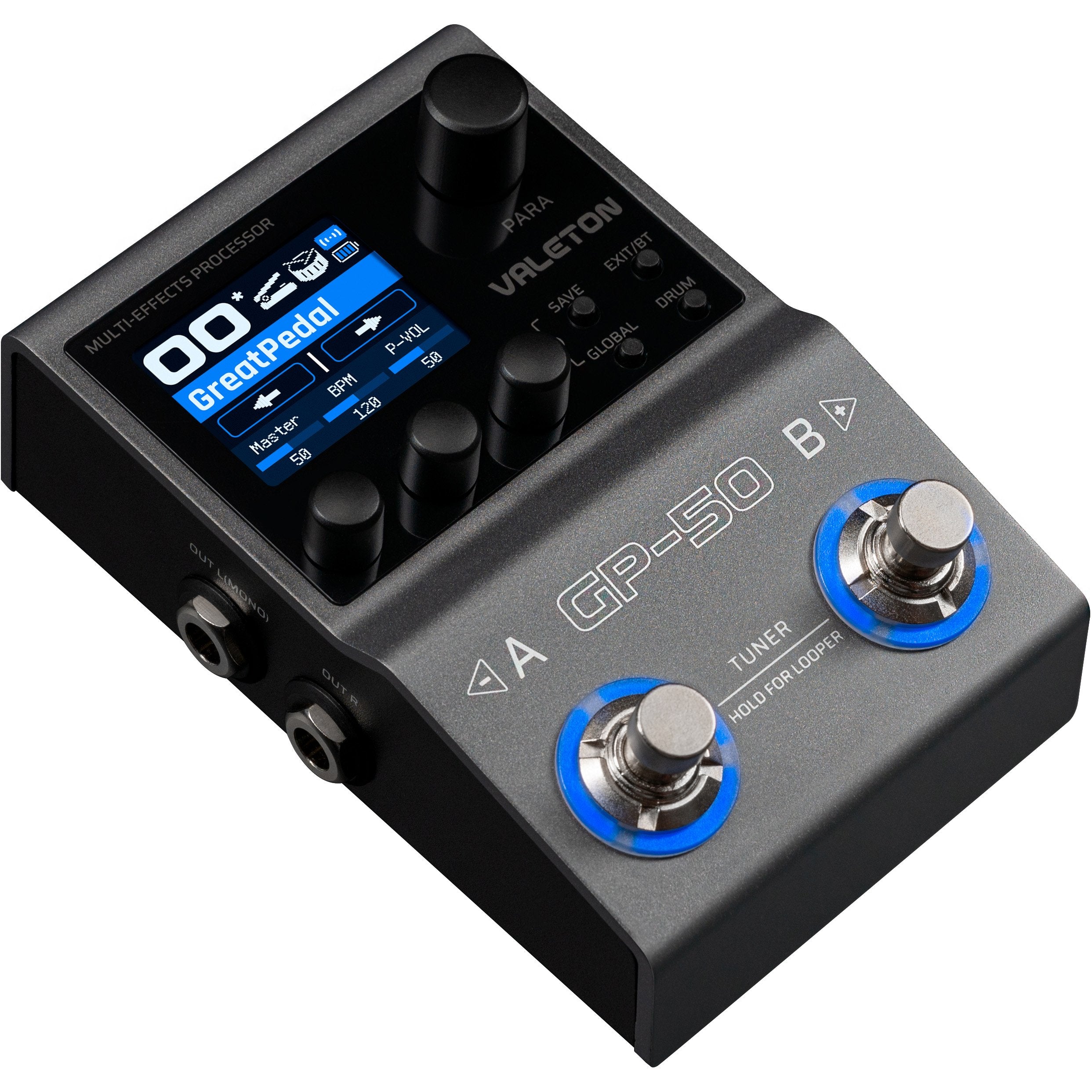 Valeton GP-50 SnapTone Multi-Effects Processor Pedal, IR Loader & Neural Amp Modeler, USB Audio Interface, Drum Machine & Looper, Bluetooth, 100+ FX, 100 Patches
