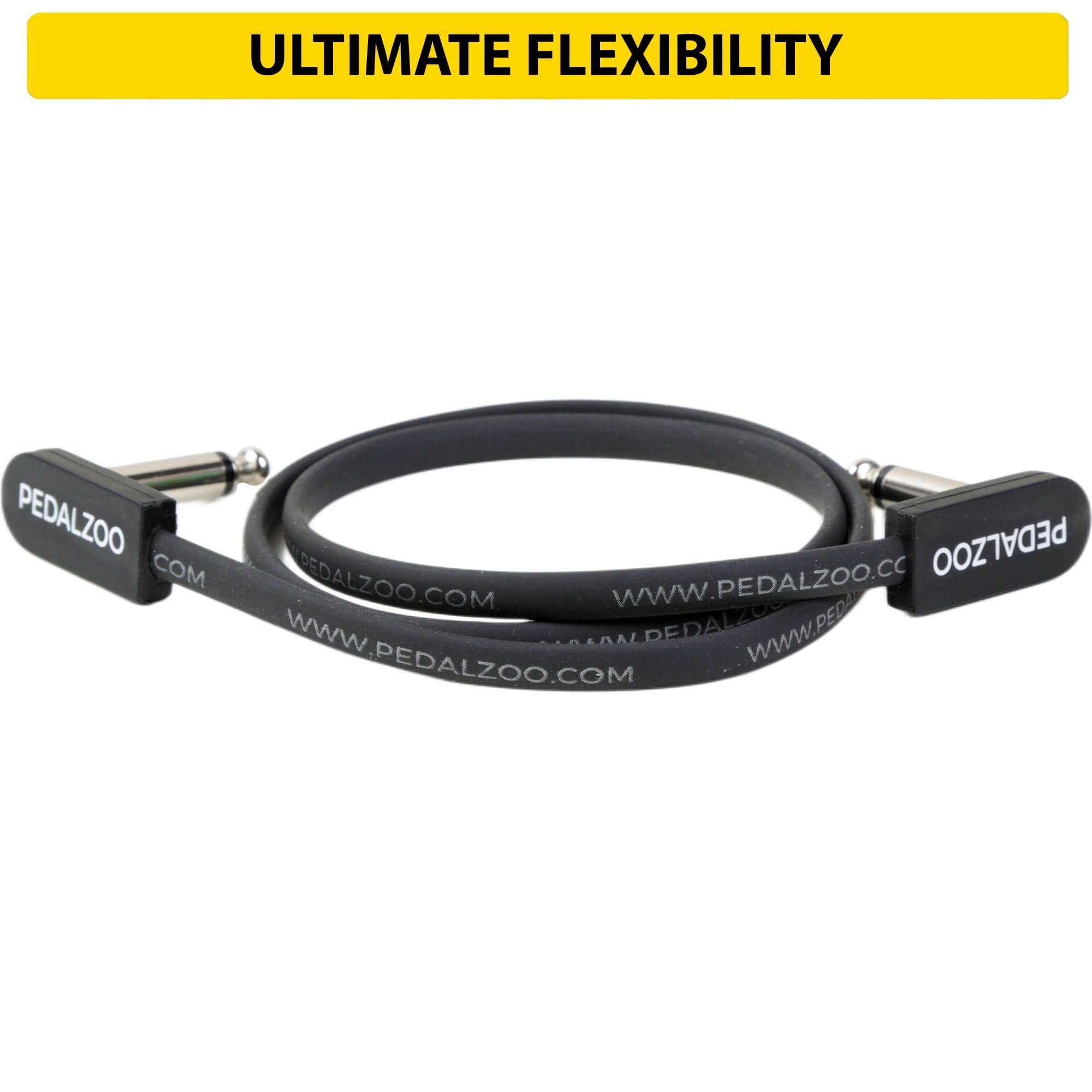 Pedalzoo Flat Patch for Guitar Effects Pedals 24 Inch - Space-Saving and Reliable Pedalboard Connection