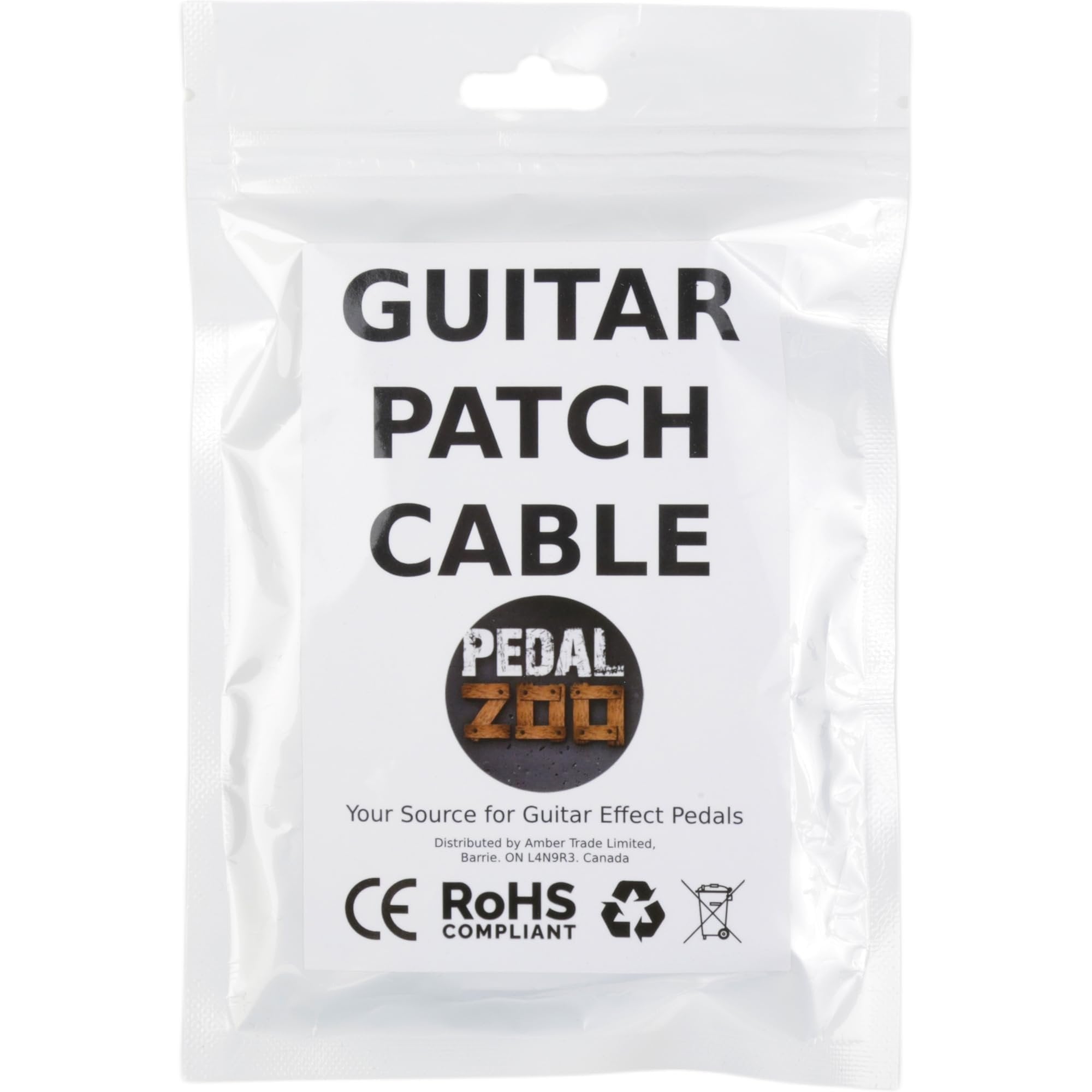 Pedalzoo Flat Patch for Guitar Effects Pedals 6 Inch (3-pack) - Space-Saving and Reliable Pedalboard Connection