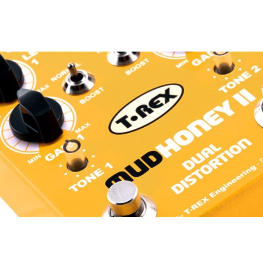 T-Rex Mudhoney 2 dual-channel distortion pedal — back panel