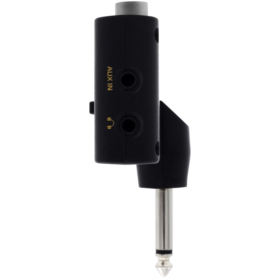 Side view of Valeton Rushead Max RH-100 showing AUX IN and headphone jack