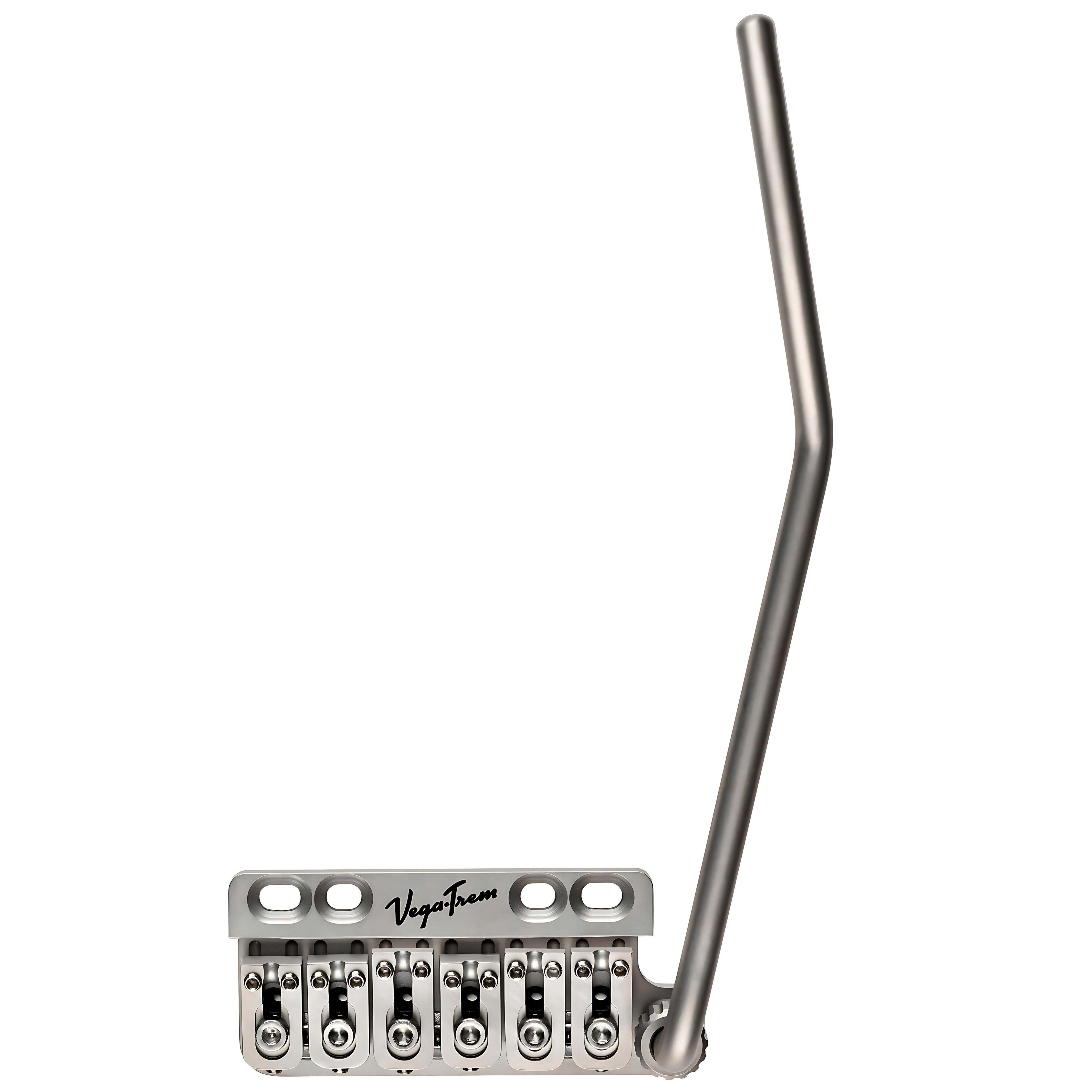 Vega-Trem VT1 Ultra Trem 6-Screw bridge in Satin with tremolo arm, front product view