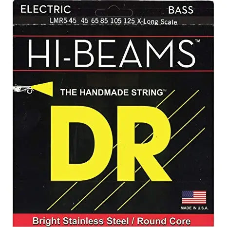 LMR5-45 5-String Set HI-BEAM Stainless Steel Bass Strings 5-String Medium 45-125 X-long Scale