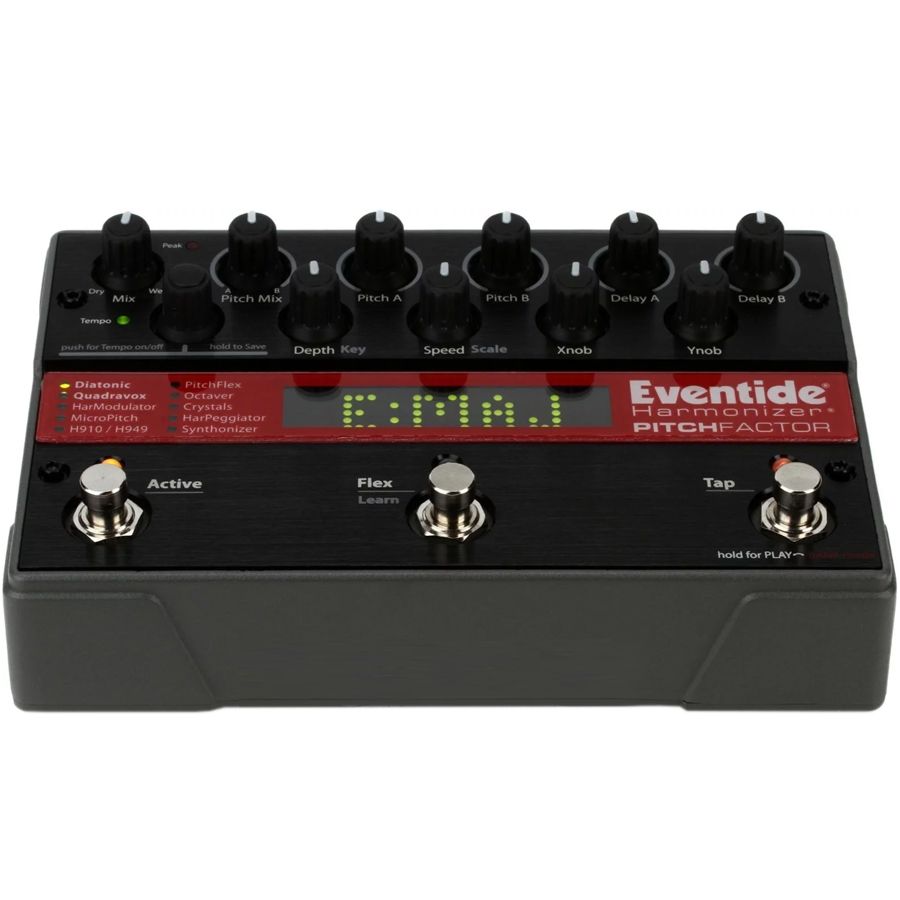 Eventide PitchFactor harmonizer pedal, low front perspective