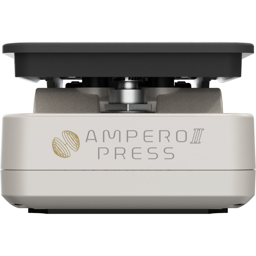 Hotone Ampero II Press SP-35 expression pedal, front view of base with logo and output jacks