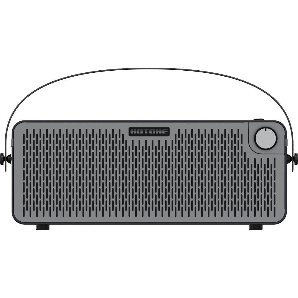 Hotone Pulze AP-30BK Bluetooth modeling amplifier, front angled view in black finish