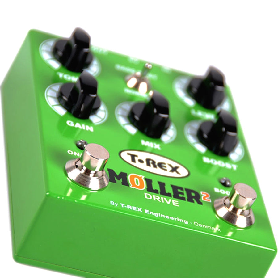 T-Rex Moller 2 overdrive with clean boost pedal — side jacks