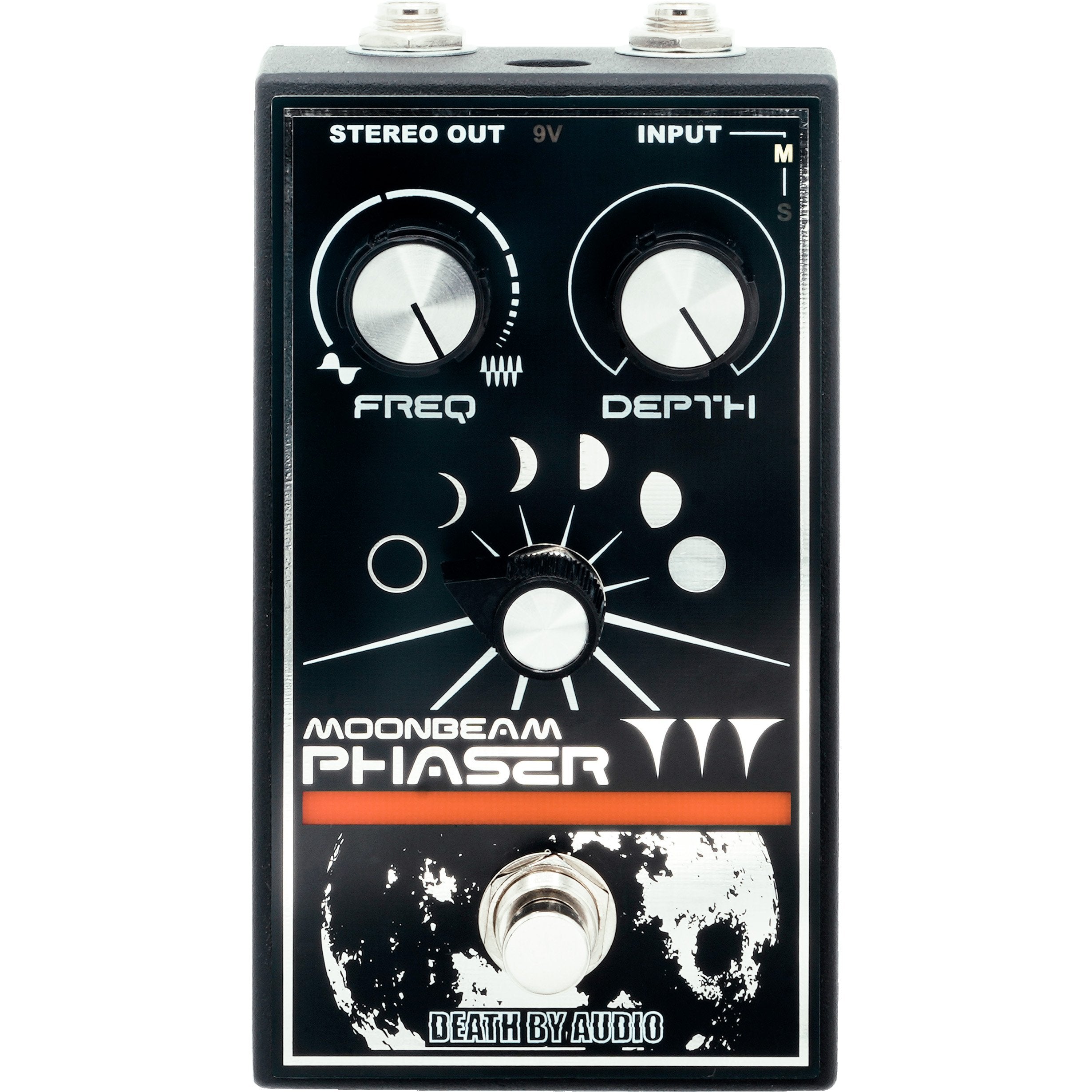 Death by Audio Moonbeam Phaser seen from above with the stage indicator bar glowing red