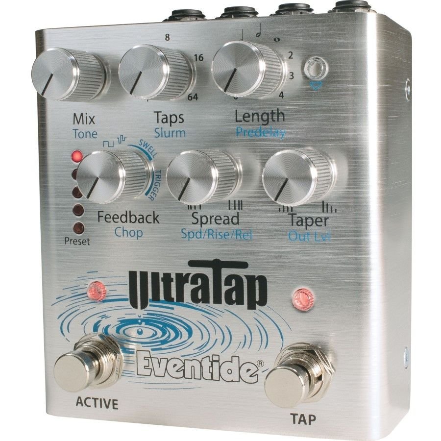 Eventide UltraTap delay pedal, angled right view