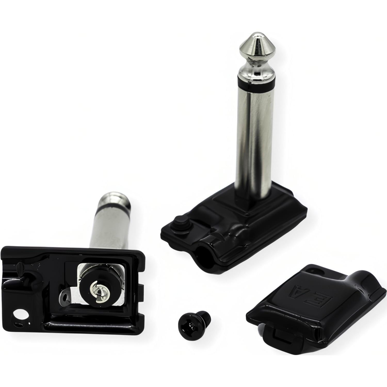 Evidence Audio ESP right-angle 1/4-inch soldered plug, exploded view of housing components (4mm, 10-pack)