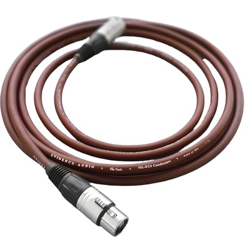 Evidence Audio Forte XLR microphone cable coiled with silver connector, alternate angle (15 ft)