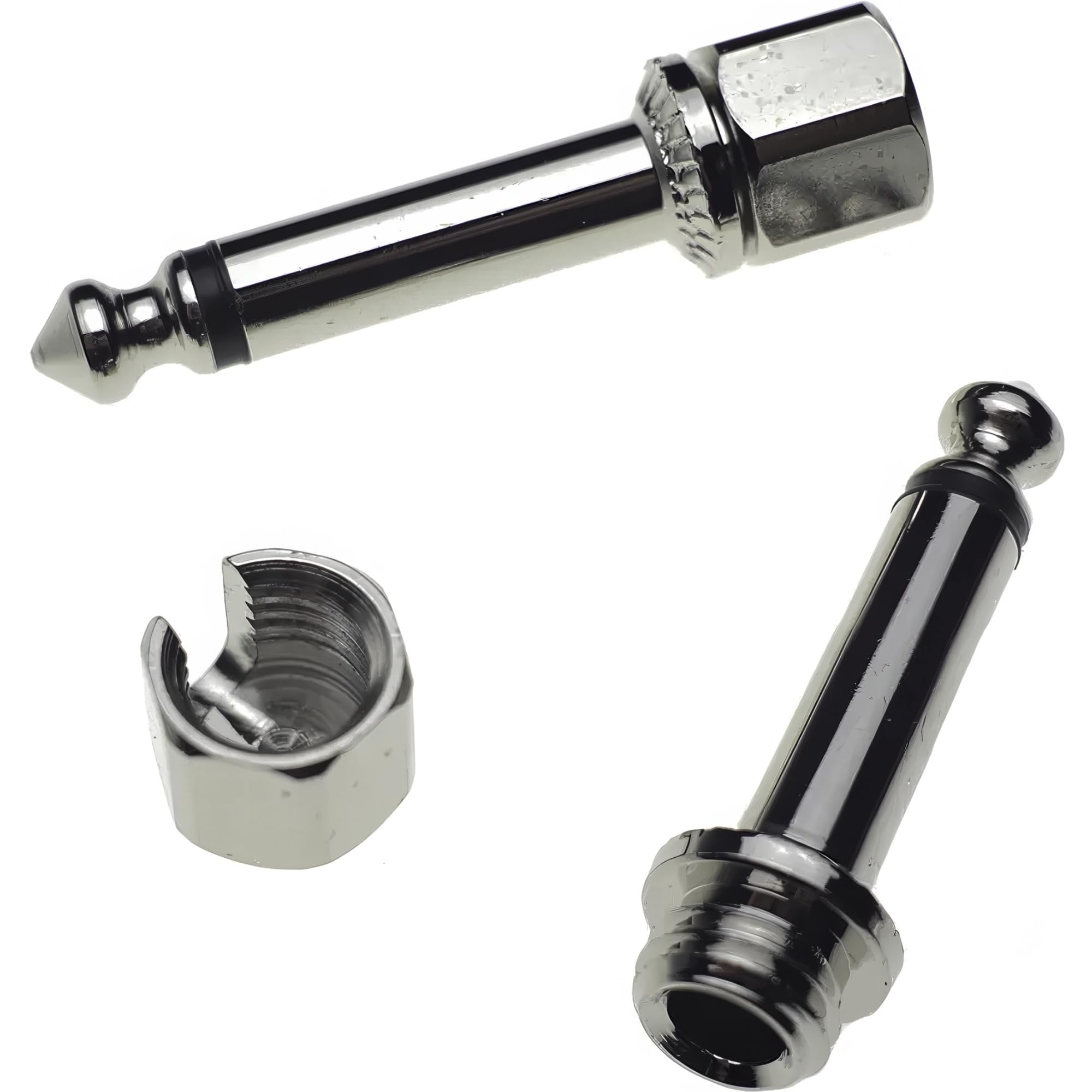 Evidence Audio SIS right-angle plugs and cap components, nickel finish (8plugs, 5 ft, black)