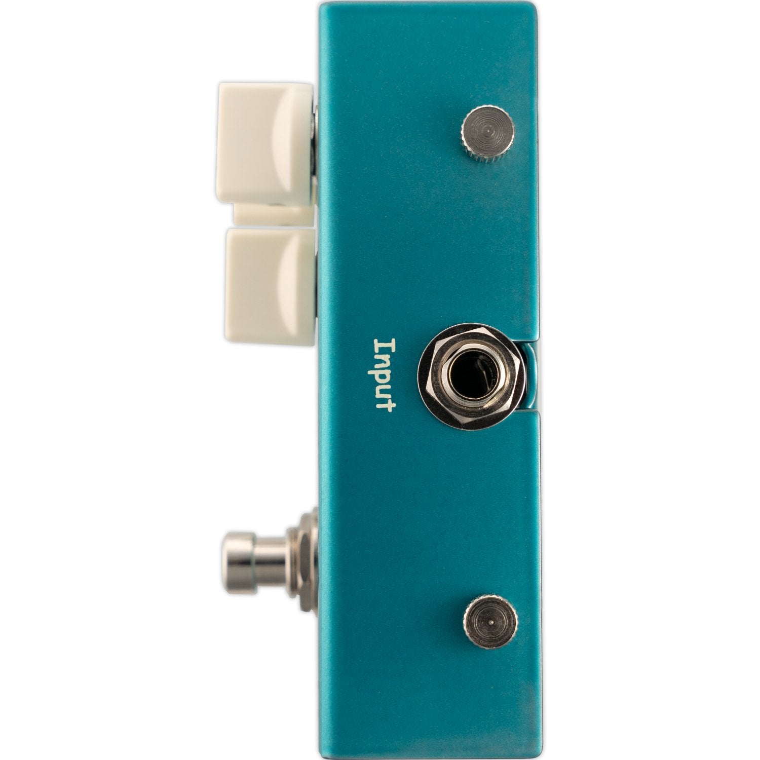 Fulltone Custom Shop OCD Germanium overdrive pedal, right side showing Input jack and power port
