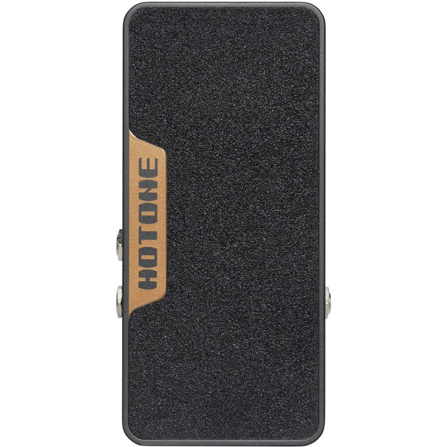 Hotone Ampero One amp modeler, side profile showing raised expression pedal