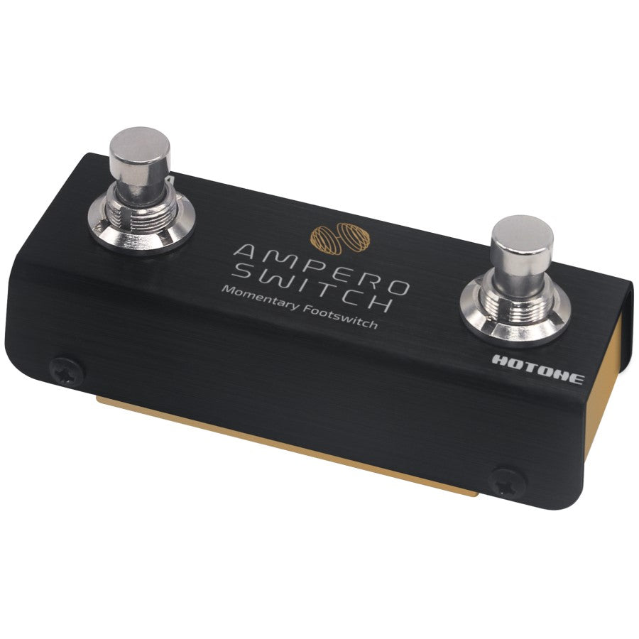 Hotone Ampero Switch dual footswitch, top angled view of both footswitch buttons