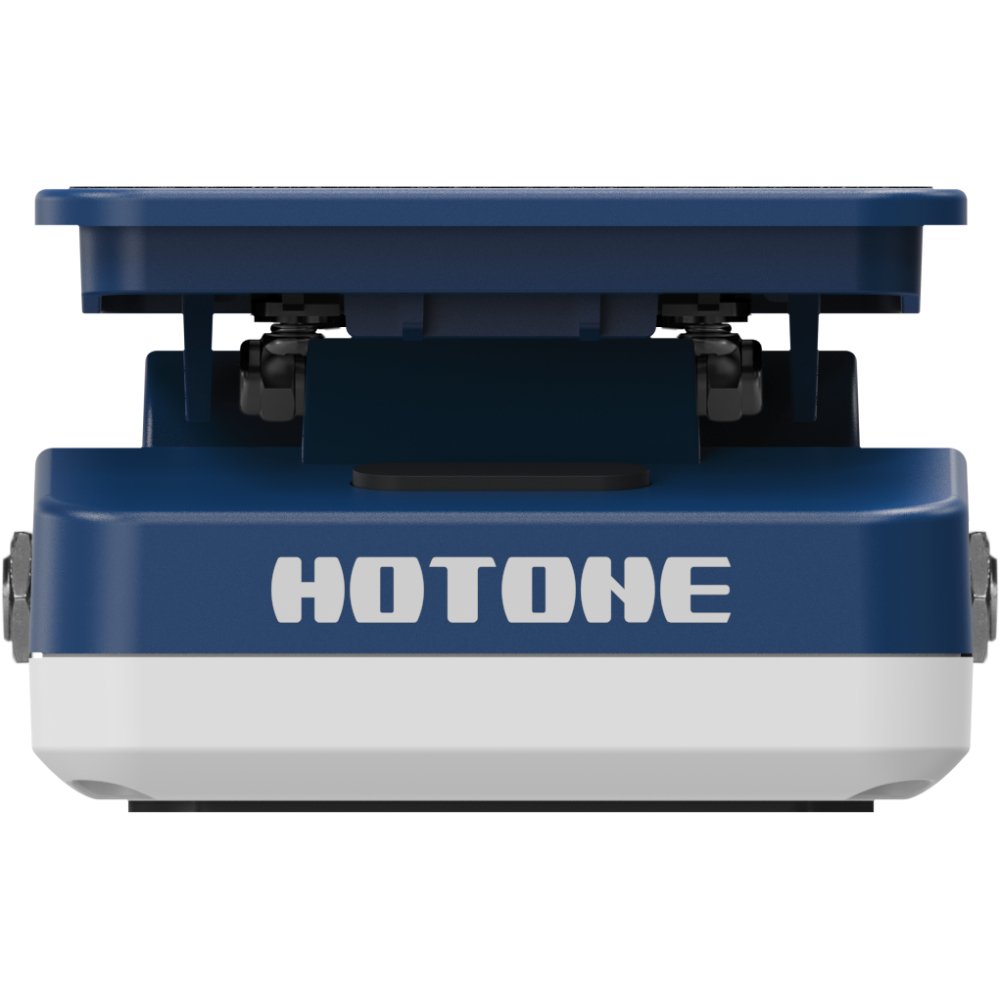 Hotone SP-21 Wong Press pedal, rear side profile showing Hotone wordmark on rocker top