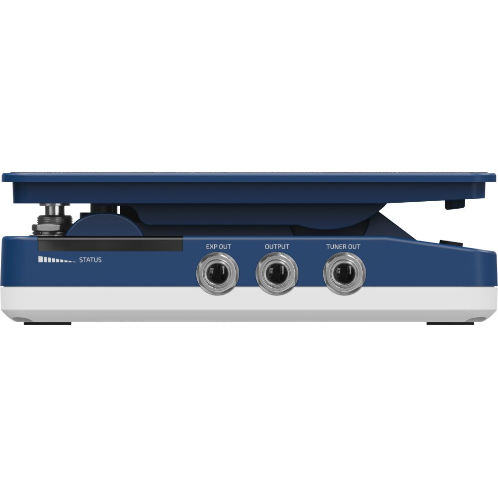 Hotone SP-21 Wong Press pedal, side profile showing exp out, output and tuner out jacks