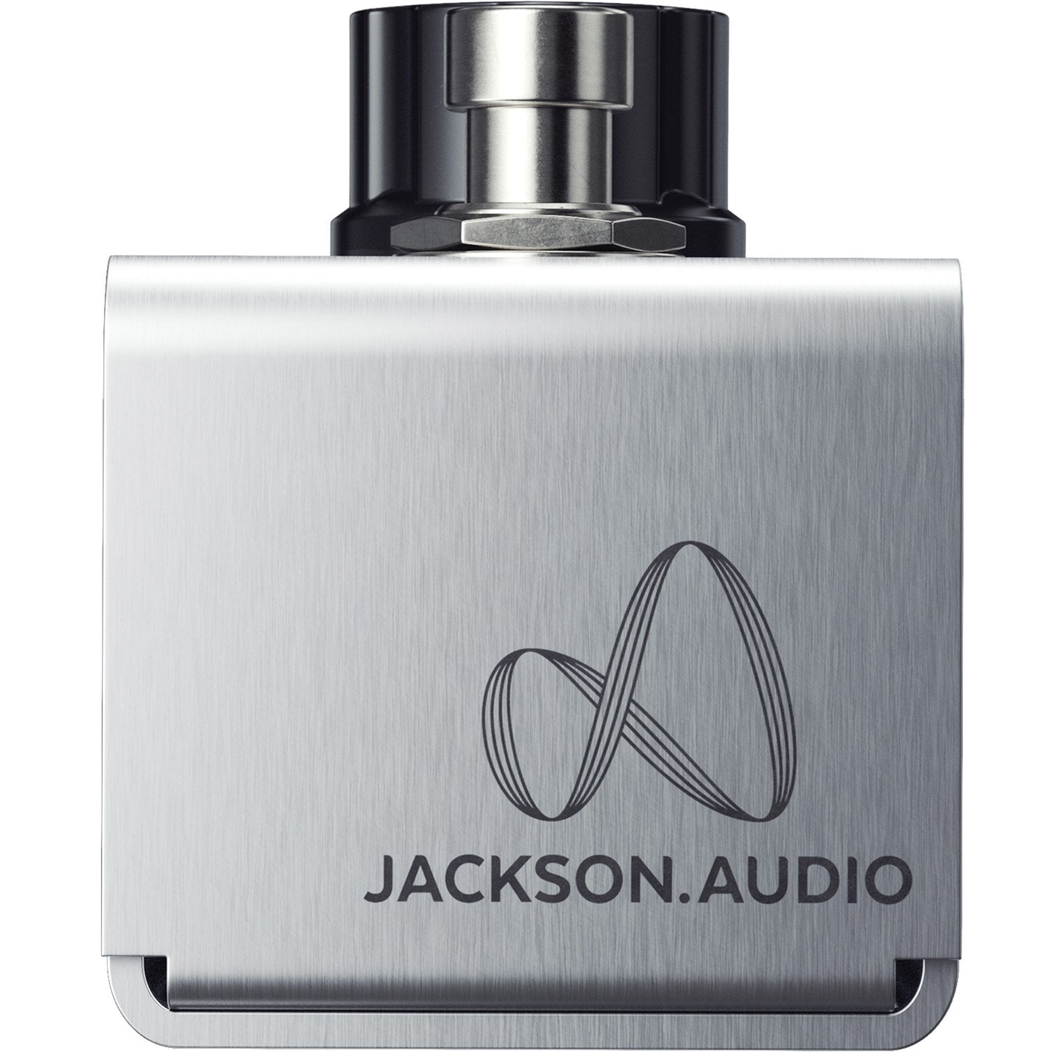 Jackson Audio Amp Mode MOSFET Transistor Boost, Back panel of the Amp Mode featuring the Jackson Audio logo.