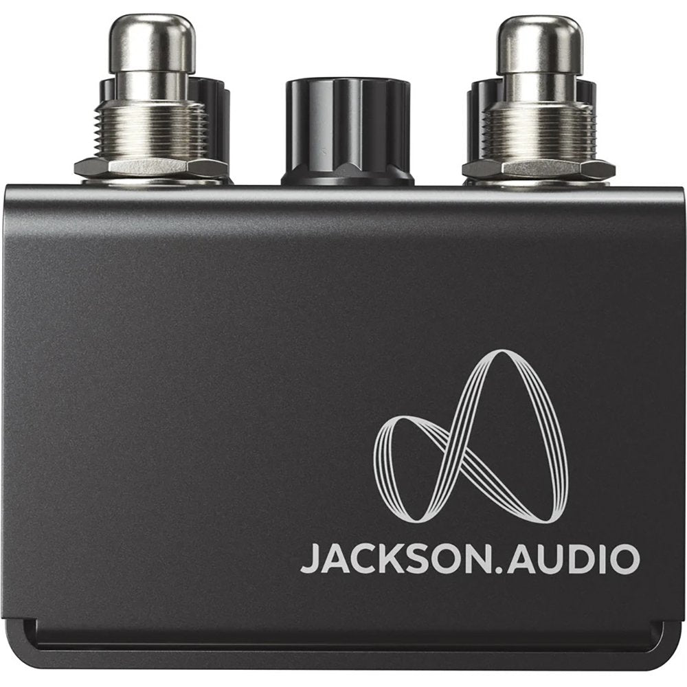 Jackson Audio Broken Arrow V2 MIDI Overdrive with Boost, Back panel of the Broken Arrow V2 featuring the Jackson Audio logo.