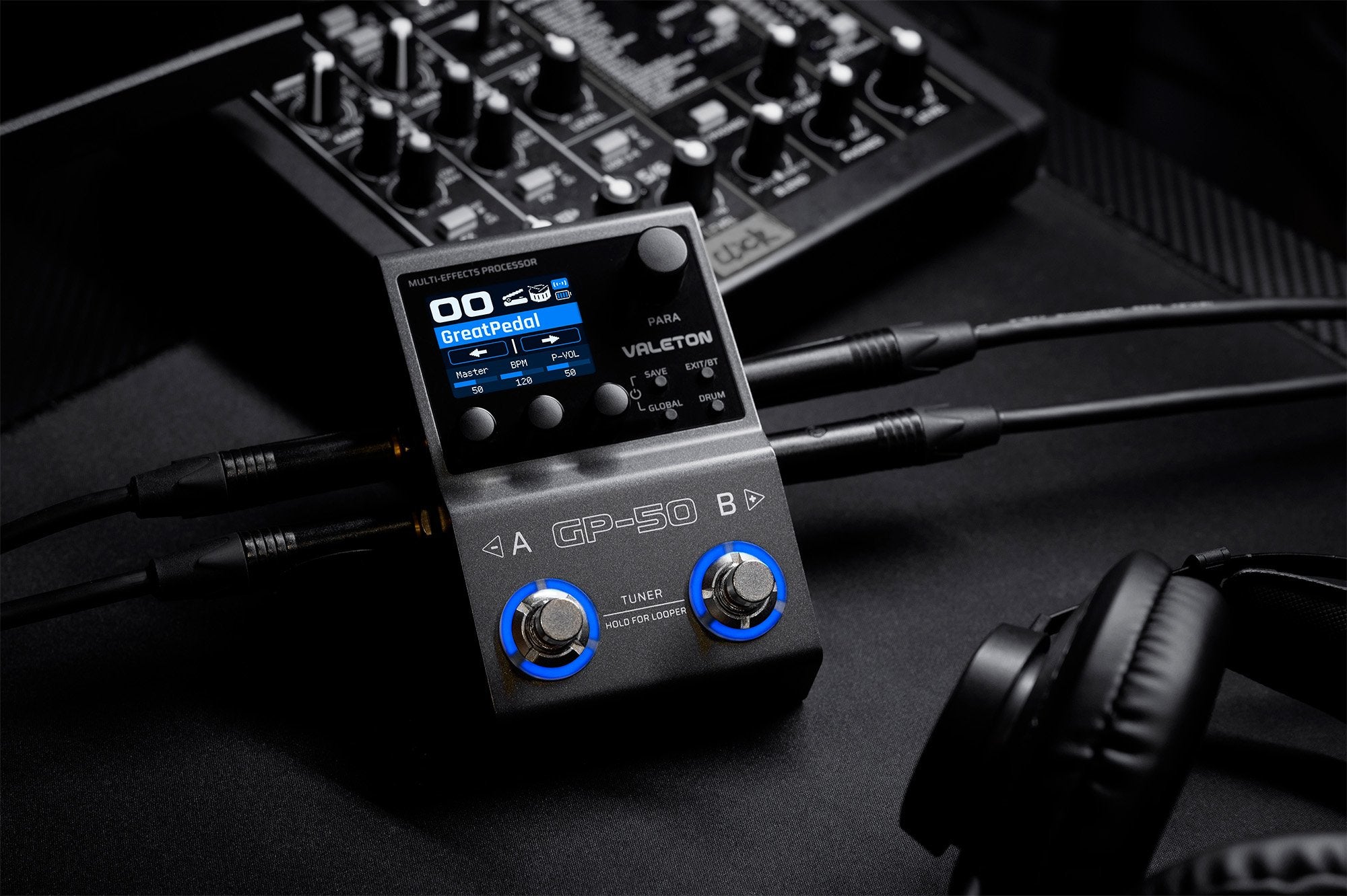 Valeton GP-50 SnapTone Multi-Effects Processor Pedal, IR Loader & Neural Amp Modeler, USB Audio Interface, Drum Machine & Looper, Bluetooth, 100+ FX, 100 Patches