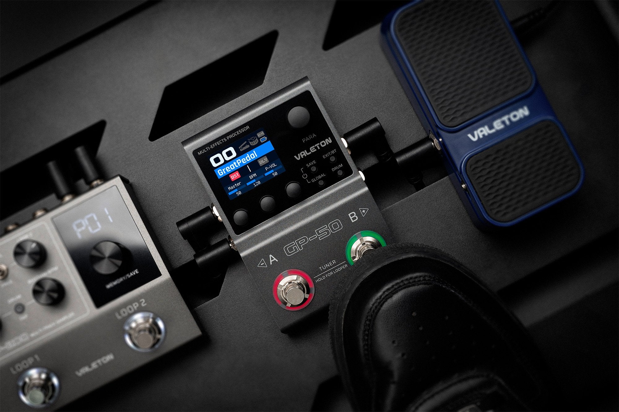 Valeton GP-50 SnapTone Multi-Effects Processor Pedal, IR Loader & Neural Amp Modeler, USB Audio Interface, Drum Machine & Looper, Bluetooth, 100+ FX, 100 Patches