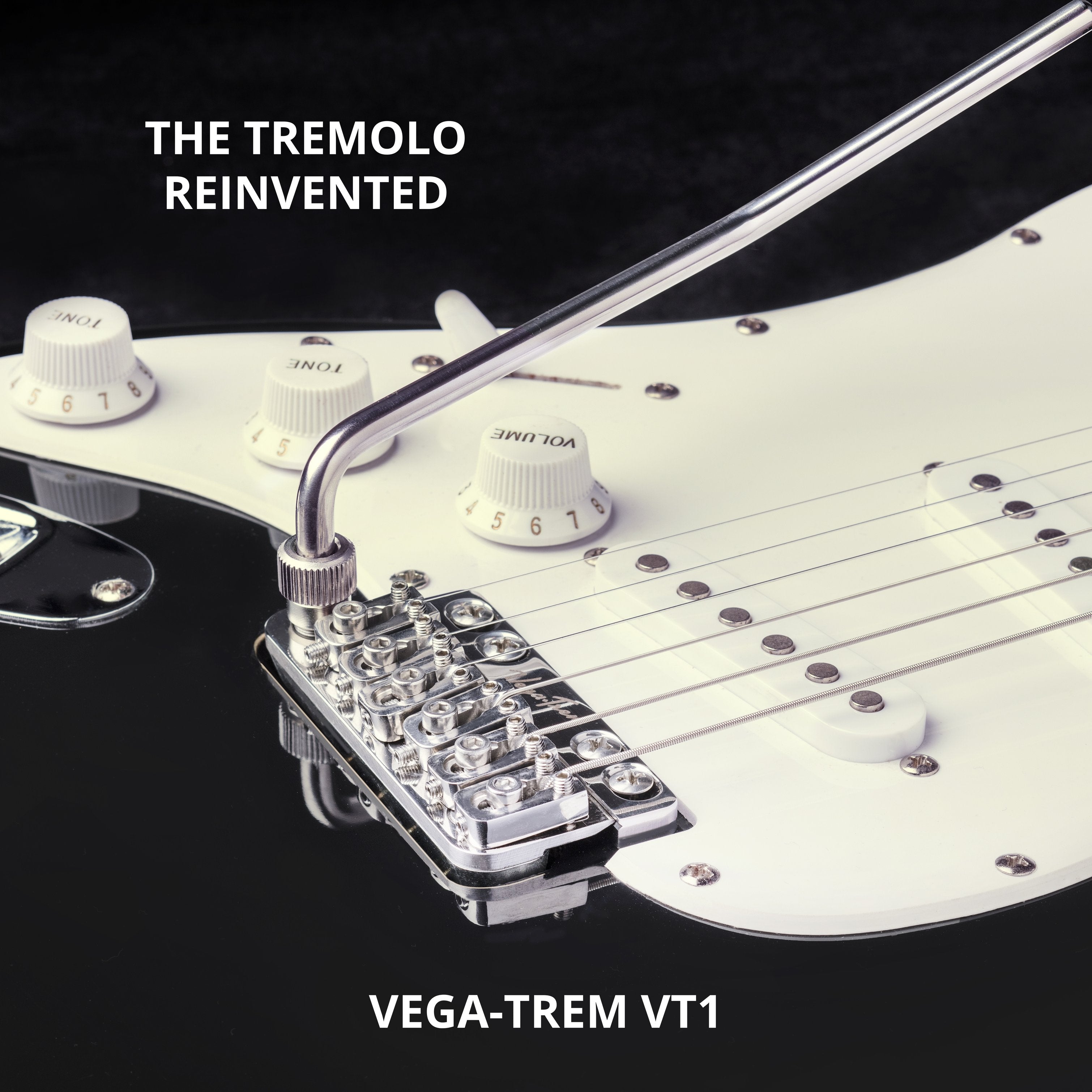 Vega-Trem VT1 Standard 6-Screw Glossy Left Handed Stratocaster Guitar Tremolo Bridge For Strat No Mods Easy Installation