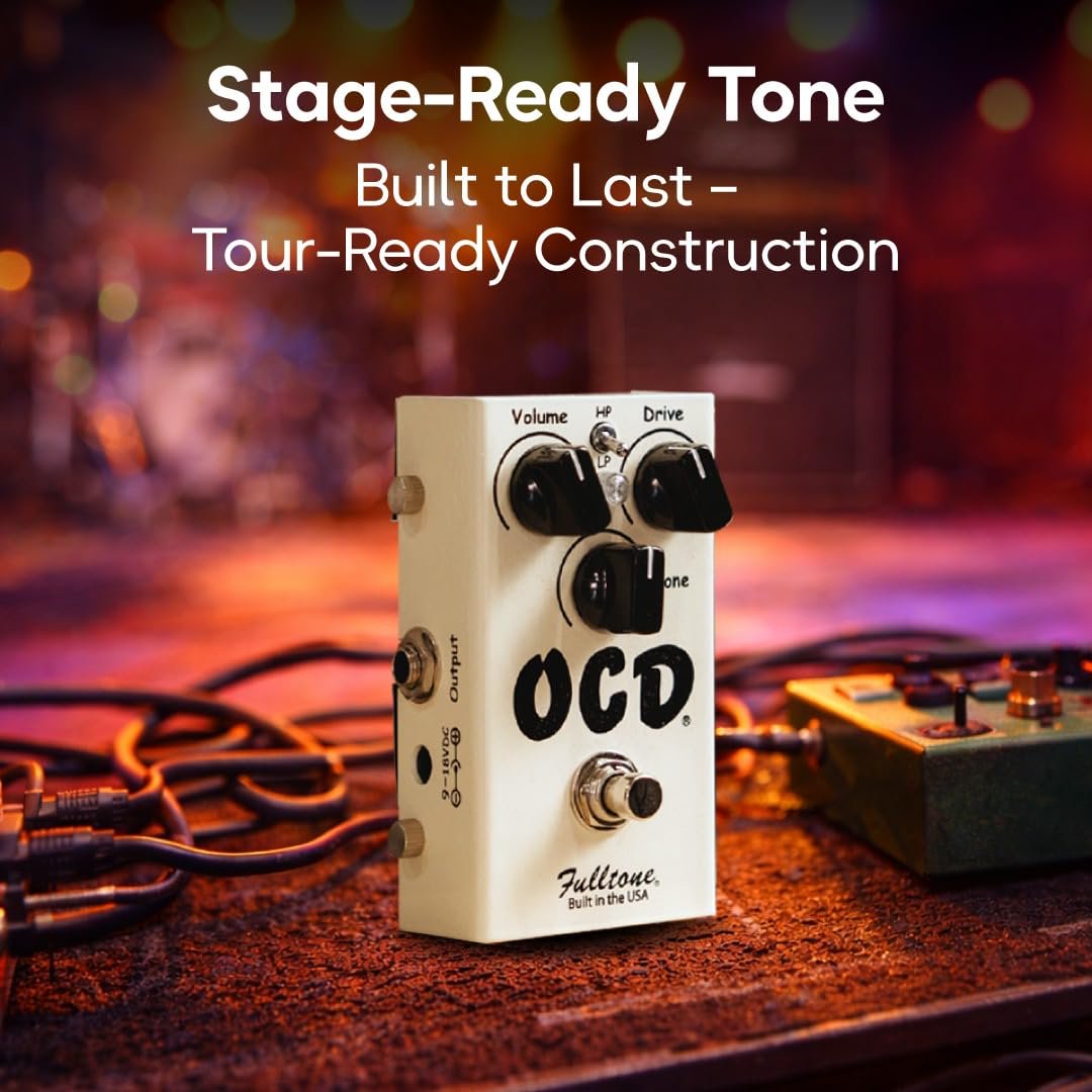 Fulltone OCD Obsessive Compulsive Drive Guitar Overdrive Pedal with HP/LP Tone Switch, MOSFET Clipping, Buffered Bypass – Made in USA