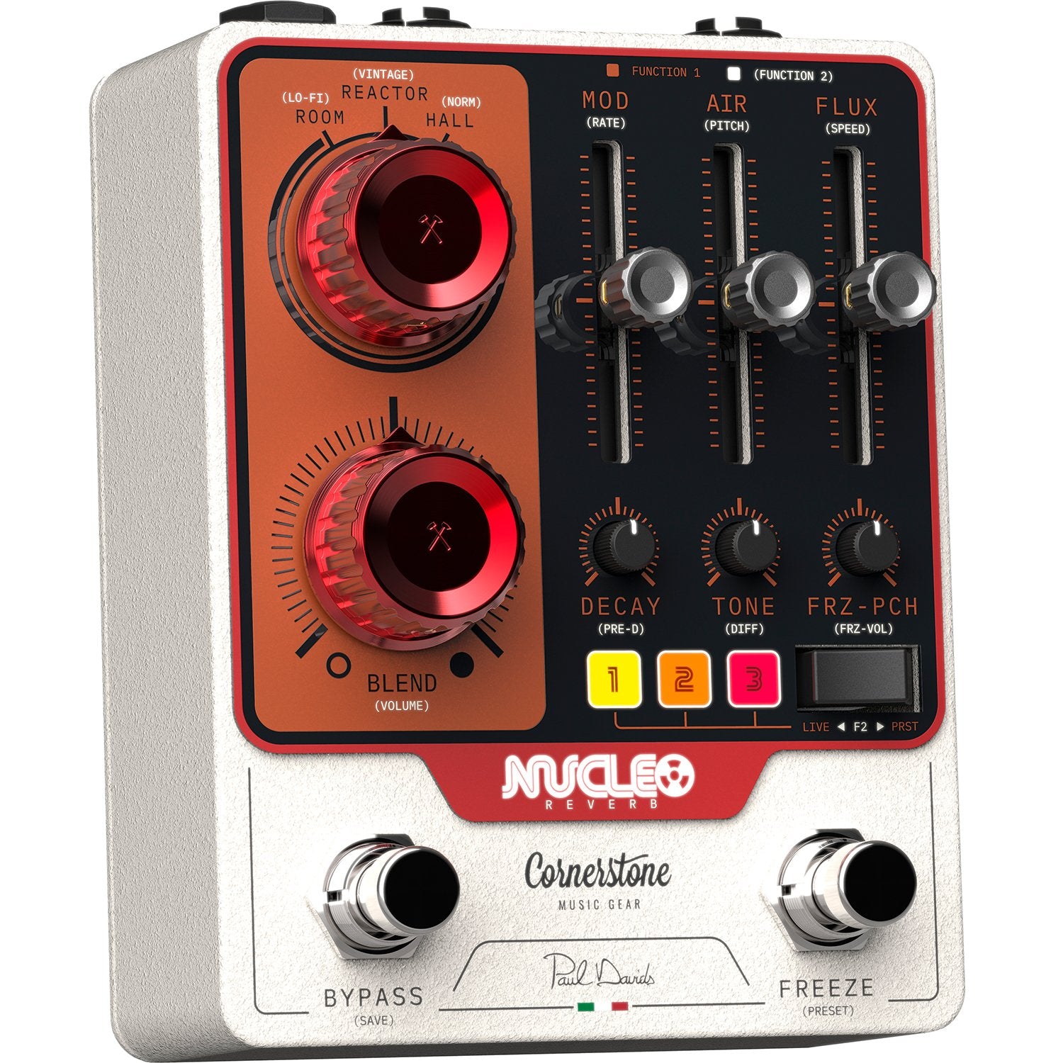 Cornerstone Music Gear Nucleo Cinematic Reverb Paul David's Signature Guitar Effects Pedal