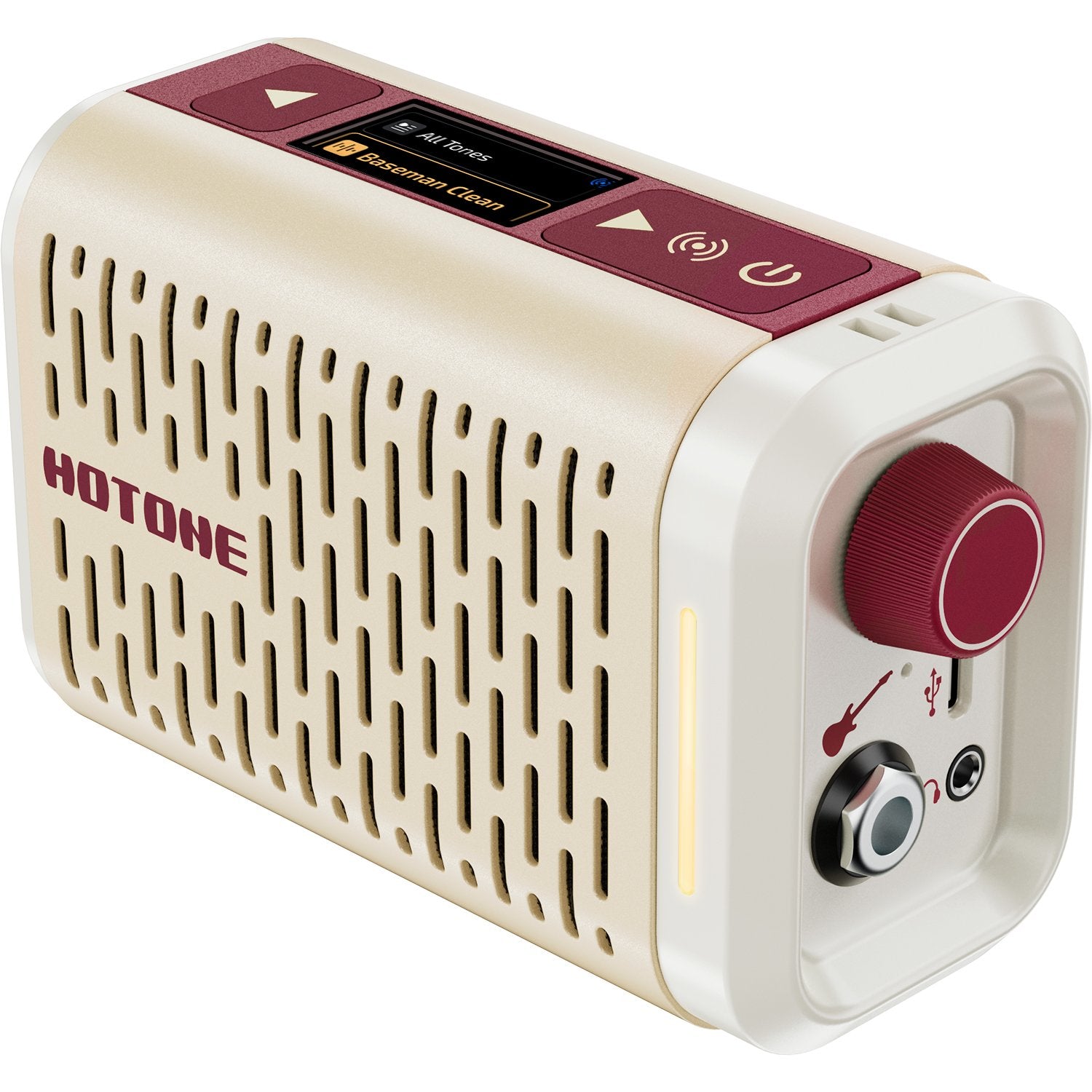 Hotone Pulze Mini AP-5WH Bluetooth Modeling Amplifier for Electric Guitar, Bass and Acoustic Instruments, White Edition