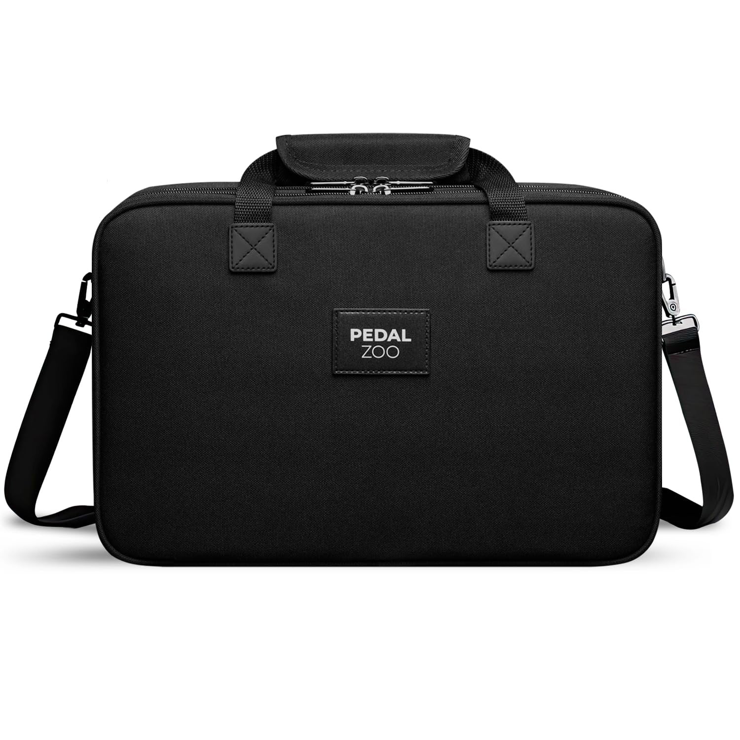 Pedalzoo carry bag for Valeton GP-200, front view with logo patch and shoulder strap