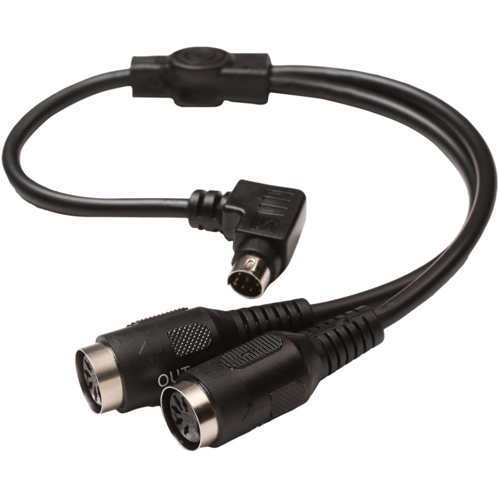 Singular Sound BeatBuddy MIDI Breakout Cable connected to a BeatBuddy pedal