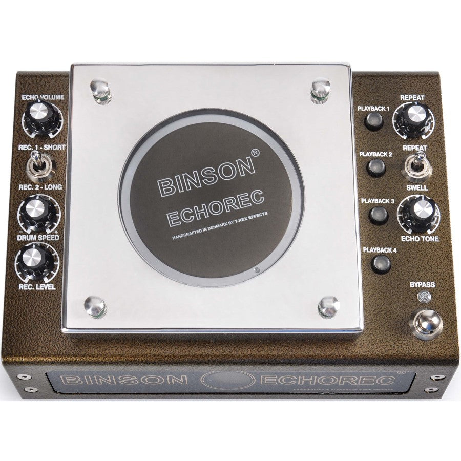 T-Rex Binson Echorec magnetic drum delay pedal — side jacks