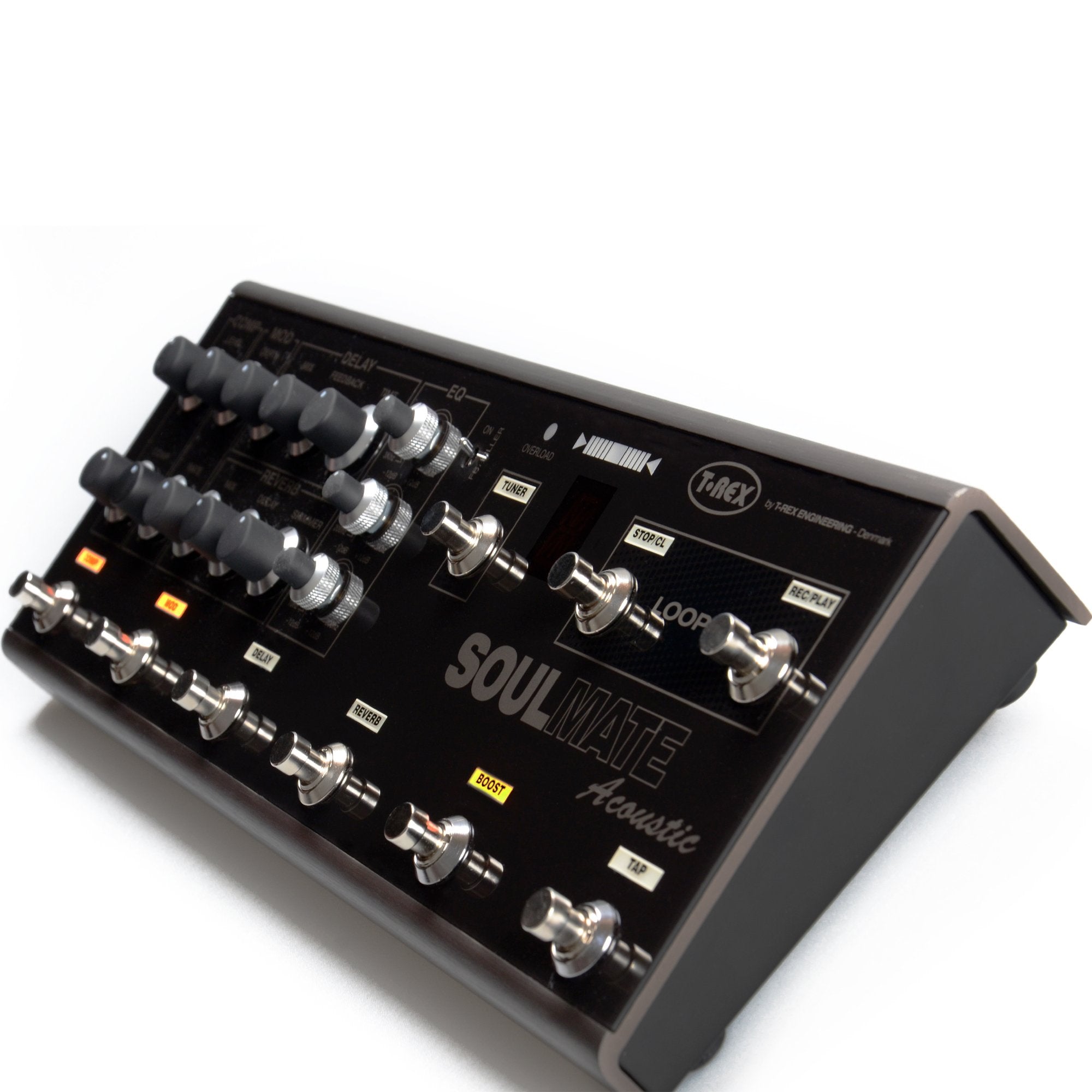 T-Rex SoulMate Acoustic all-in-one effects board — back panel with jacks