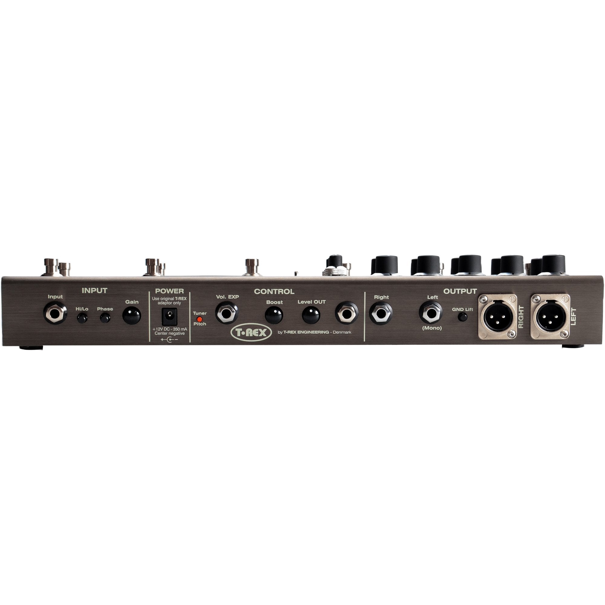 T-Rex SoulMate Acoustic all-in-one effects board — channel controls detail