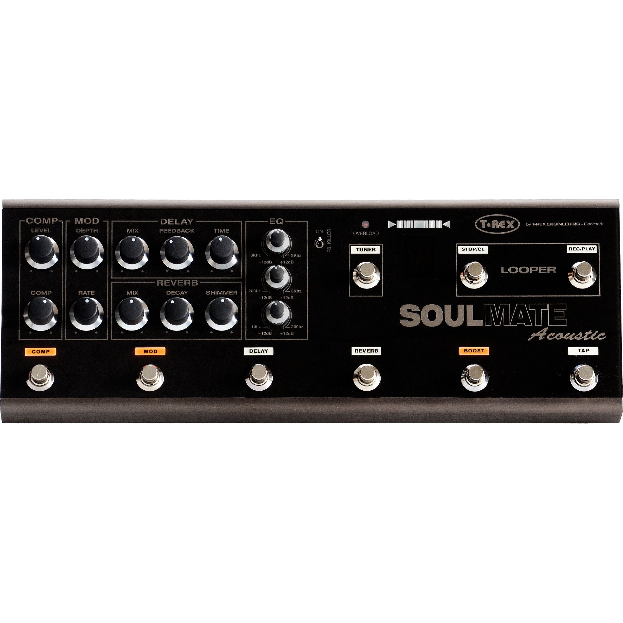 T-Rex SoulMate Acoustic all-in-one effects board — front view