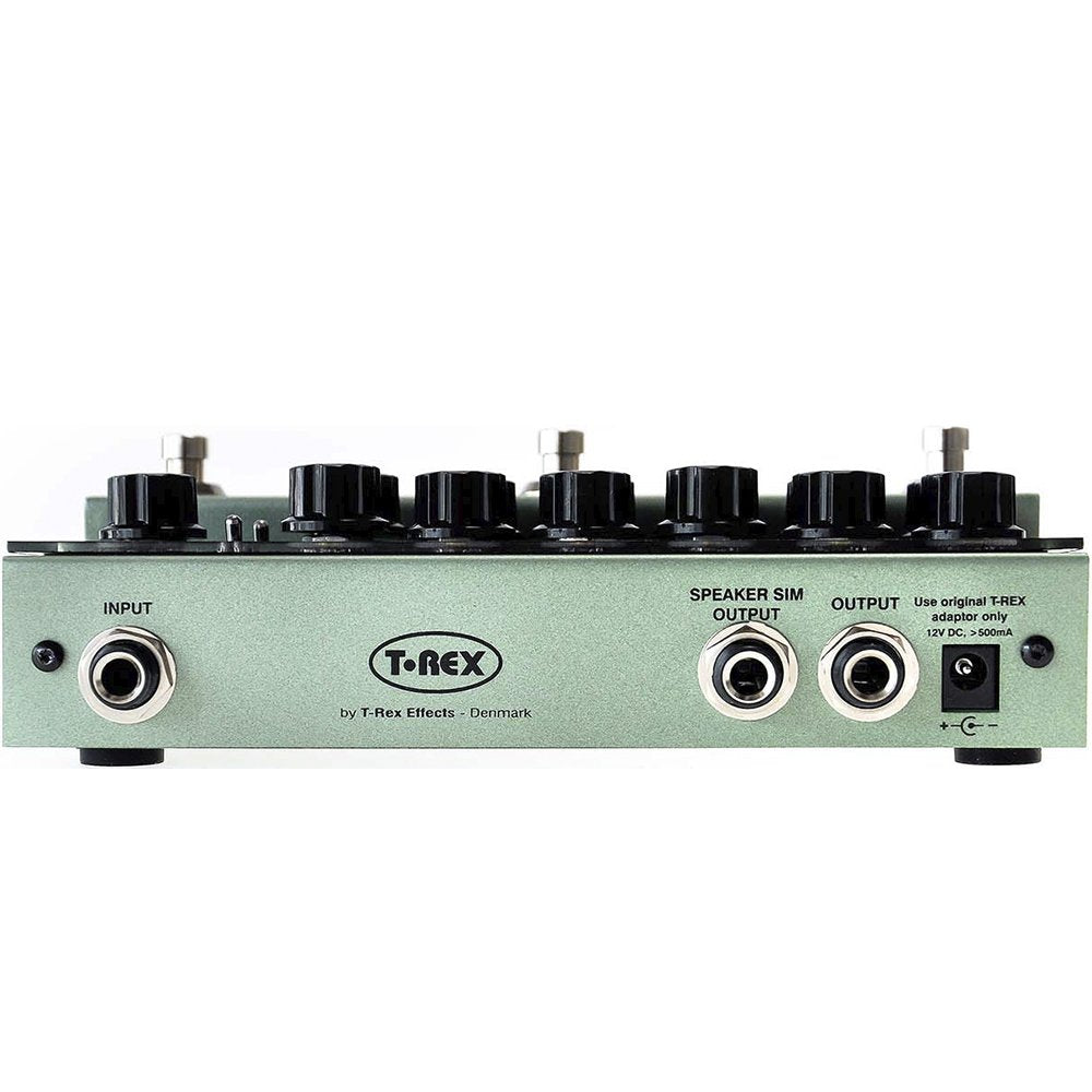 T-Rex TwinBlaze dual-channel tube overdrive and distortion pedal — top panel controls