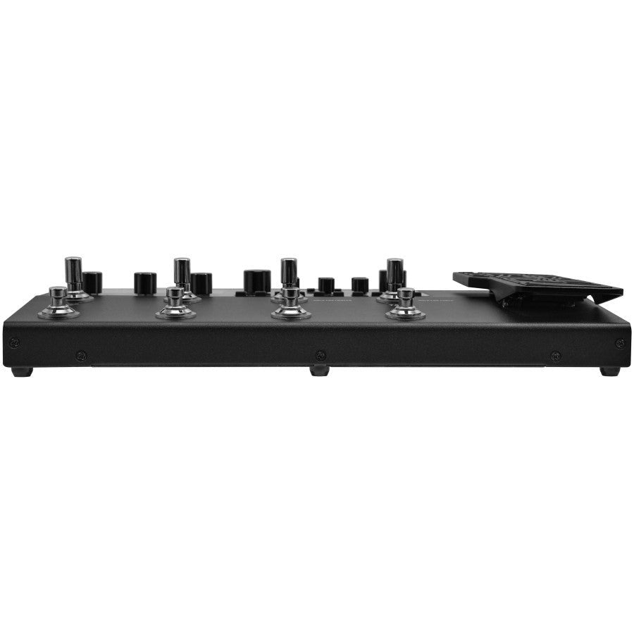 Side profile of the bare GP-200 processor showing the row of control knobs and small display panel