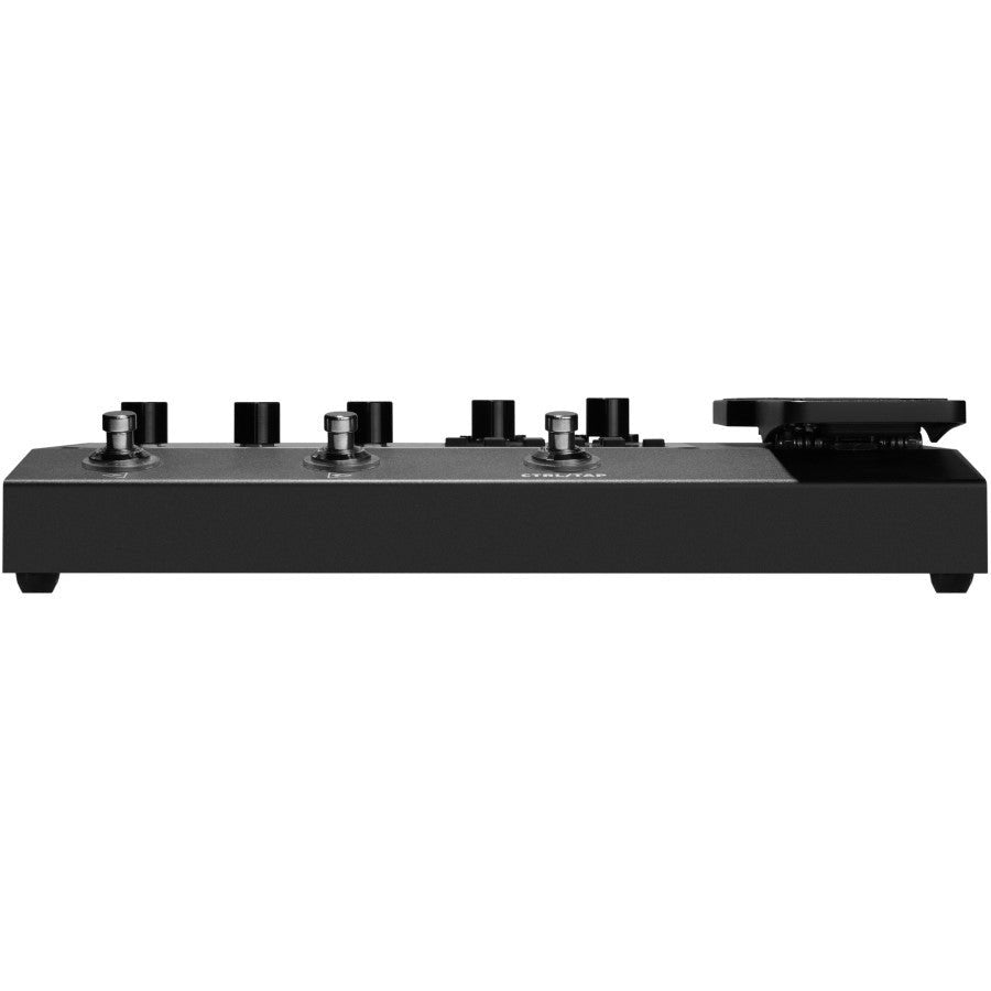 Side view of Valeton GP-200JR showing control knobs and expression pedal