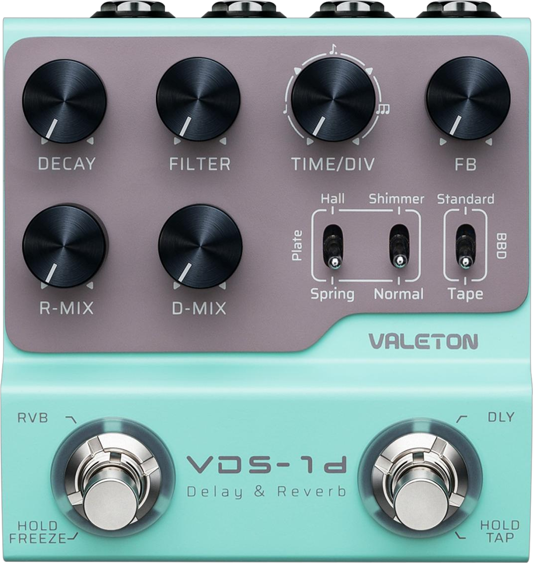 Valeton VDS-1D Digital Delay & Reverb Pedal — front view