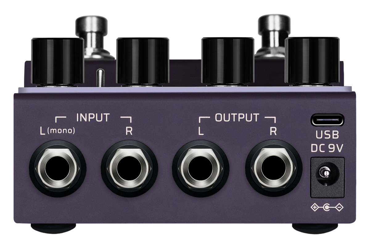 Valeton VDS-2D Digital Dual Modulation Pedal — rear panel with input/output jacks and power
