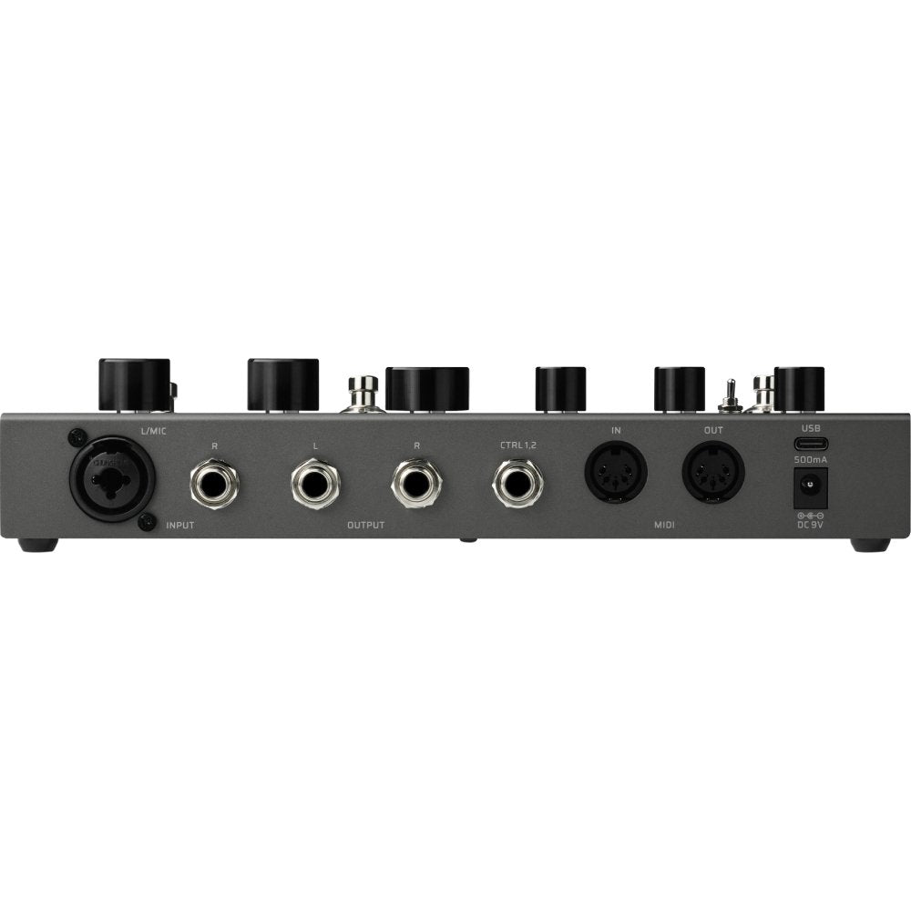 Side panel of Valeton VLP-400 showing input, output, MIDI and power connections