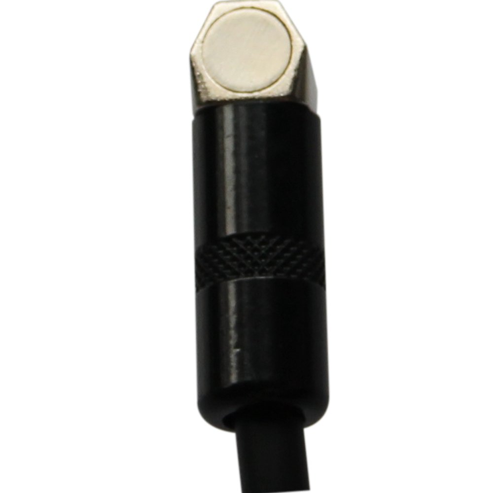 Close-up of the right-angle plug on the Valeton VPC-1 patch cable