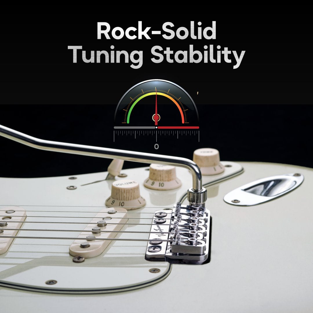 Vega-Trem VT1 Special 6-Screw left-handed tremolo bridge — marketing graphic, 