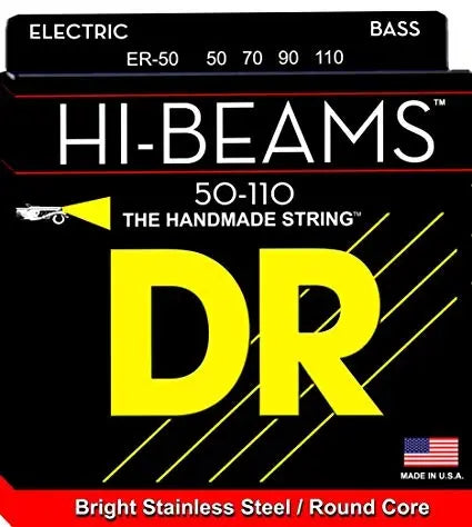 ER-50 4-String Set HI-BEAM Stainless Steel Bass Strings Heavy 50-110